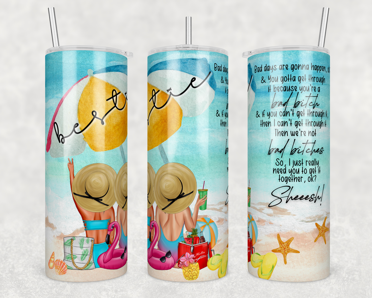 CUSTOMIZABLE BESTIES HOT AND COLD TUMBLER