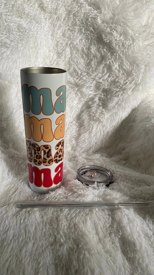 Customizable MAMA MAMA MAMA HOT OR COLD TUMBLER - Crazy Kat Design Co