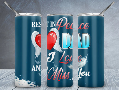 CUSTOMIZABLE DAD LIFE GOLF, TENNIS HOT AND COLD TUMBLER - Crazy Kat Design Co