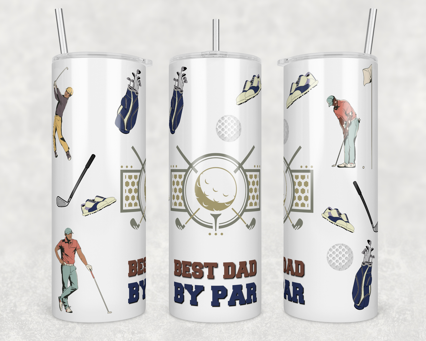 CUSTOMIZABLE BEST DAD BY PAR HOT AND COLD TUMBLER