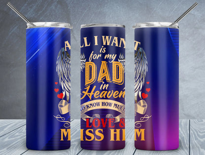 CUSTOMIZABLE DAD LIFE GOLF, TENNIS HOT AND COLD TUMBLER - Crazy Kat Design Co