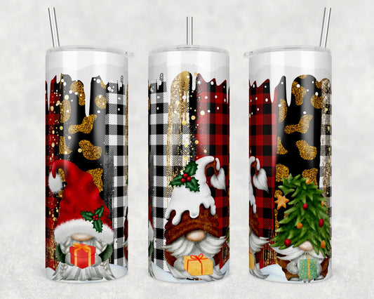 CUSTOMIZABLE GNOMES CHRISTMAS HOT AND COLD TUMBLERS - Crazy Kat Design Co