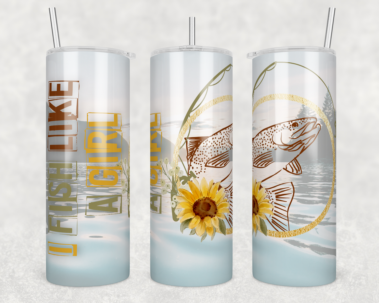 CUSTOMIZABLE I FISH LIKE A GIRL HOT AND COLD TUMBLER