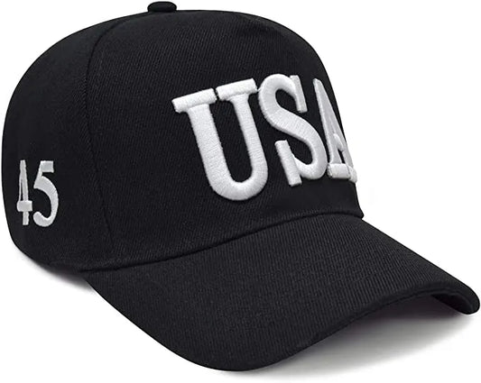 USA Baseball Cap Polo Style Adjustable Embroidered Dad Hat with American Flag for Men and Women