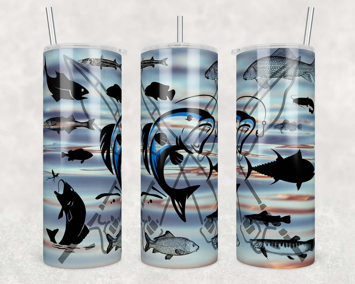 CUSTOMIZABLE FISHING HOT AND COLD TUMBLER