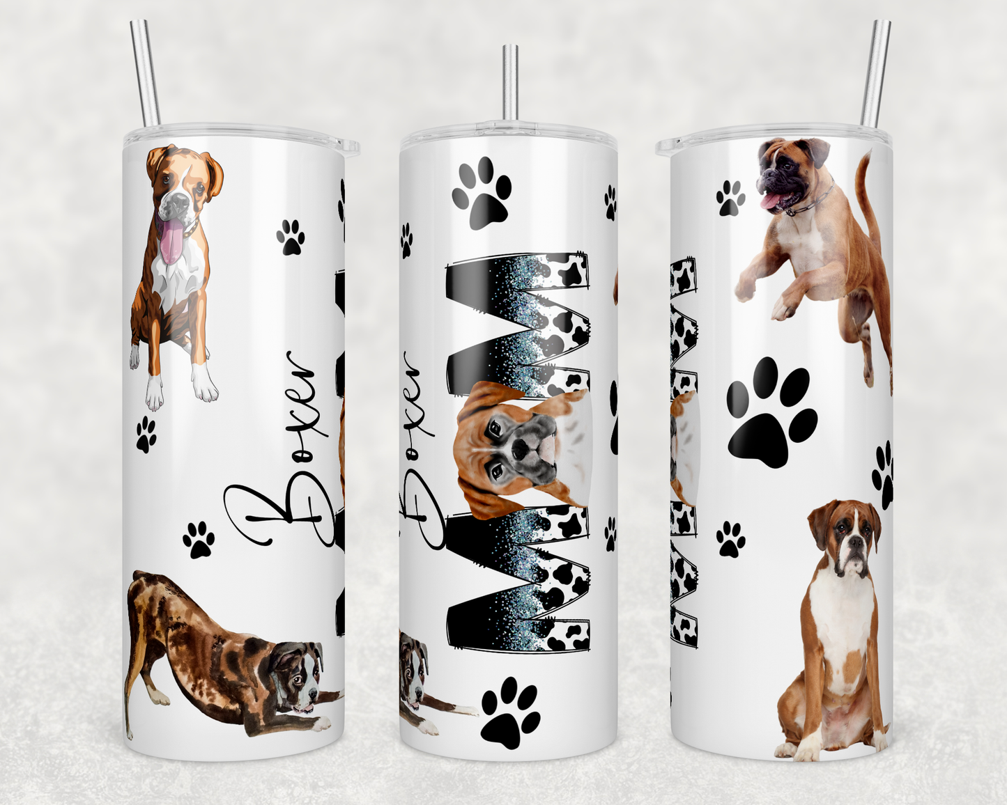 CUSTOMIZABLE BOXER MOM HOT AND COLD TUMBLER