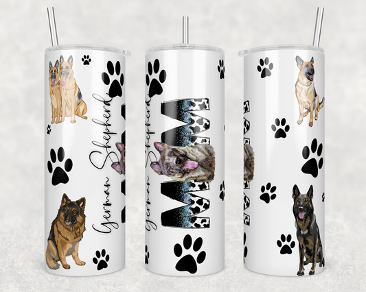 CUSTOMIZABLE GERMAN SHEPHERD MOM DRINKING HOT AND COLD TUMBLER - Crazy Kat Design Co