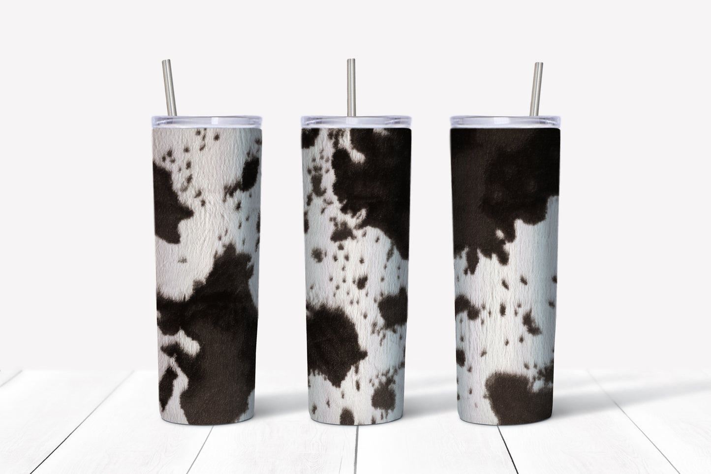 CUSTOMIZABLE COW PRINT HOT AND COLD TUMBLERS
