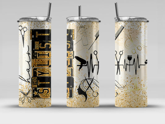 CUSTOMIZABLE HAIR STYLIST HOT AND COLD TUMBLERS