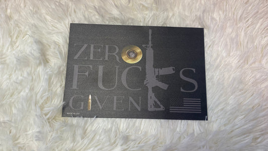 ZERO F*CKS GIVEN GUNS DYE CUT MAGNET