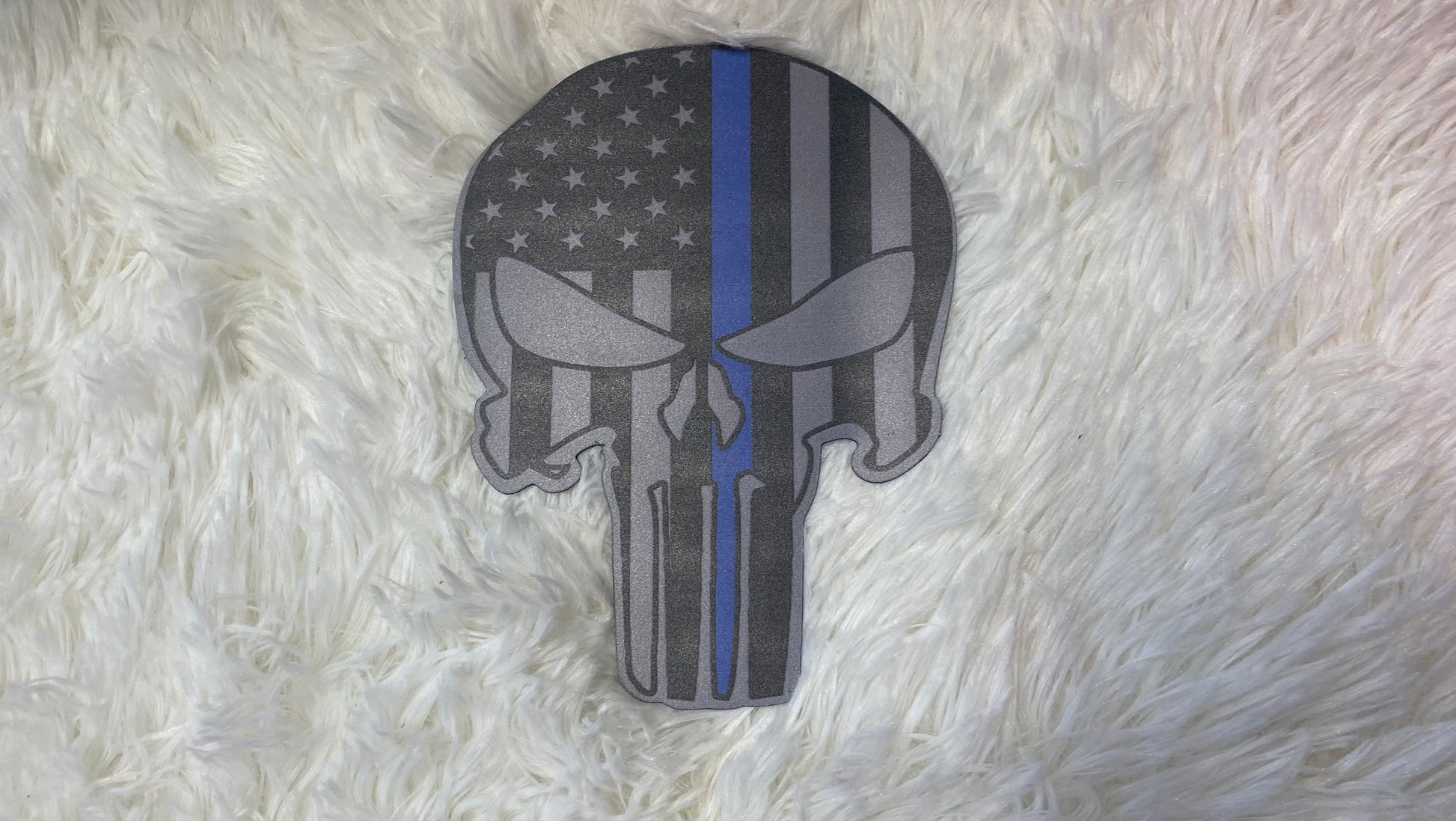 PUNISHER BACK THE BLUE DYE CUT MAGNET - Crazy Kat Design Co