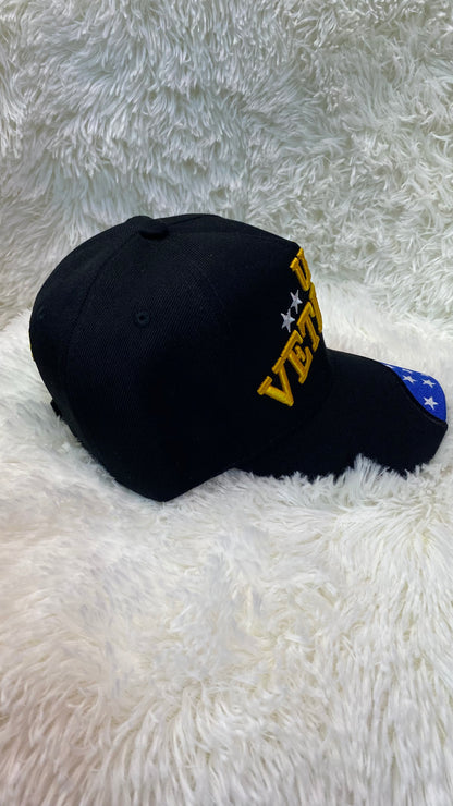 US VETERAN HAT WITH FLAG - Crazy Kat Design Co