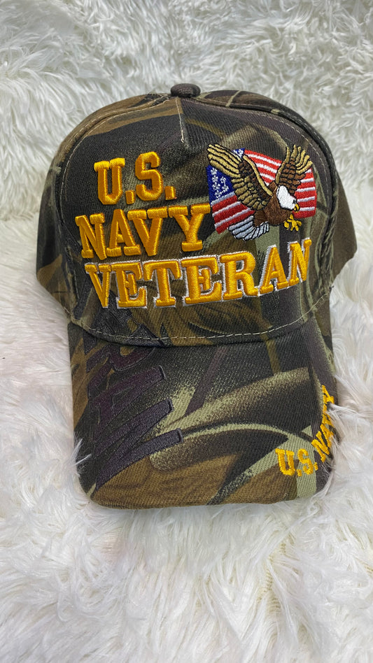 U.S. Navy Veteran Camo Hat - Crazy Kat Design Co