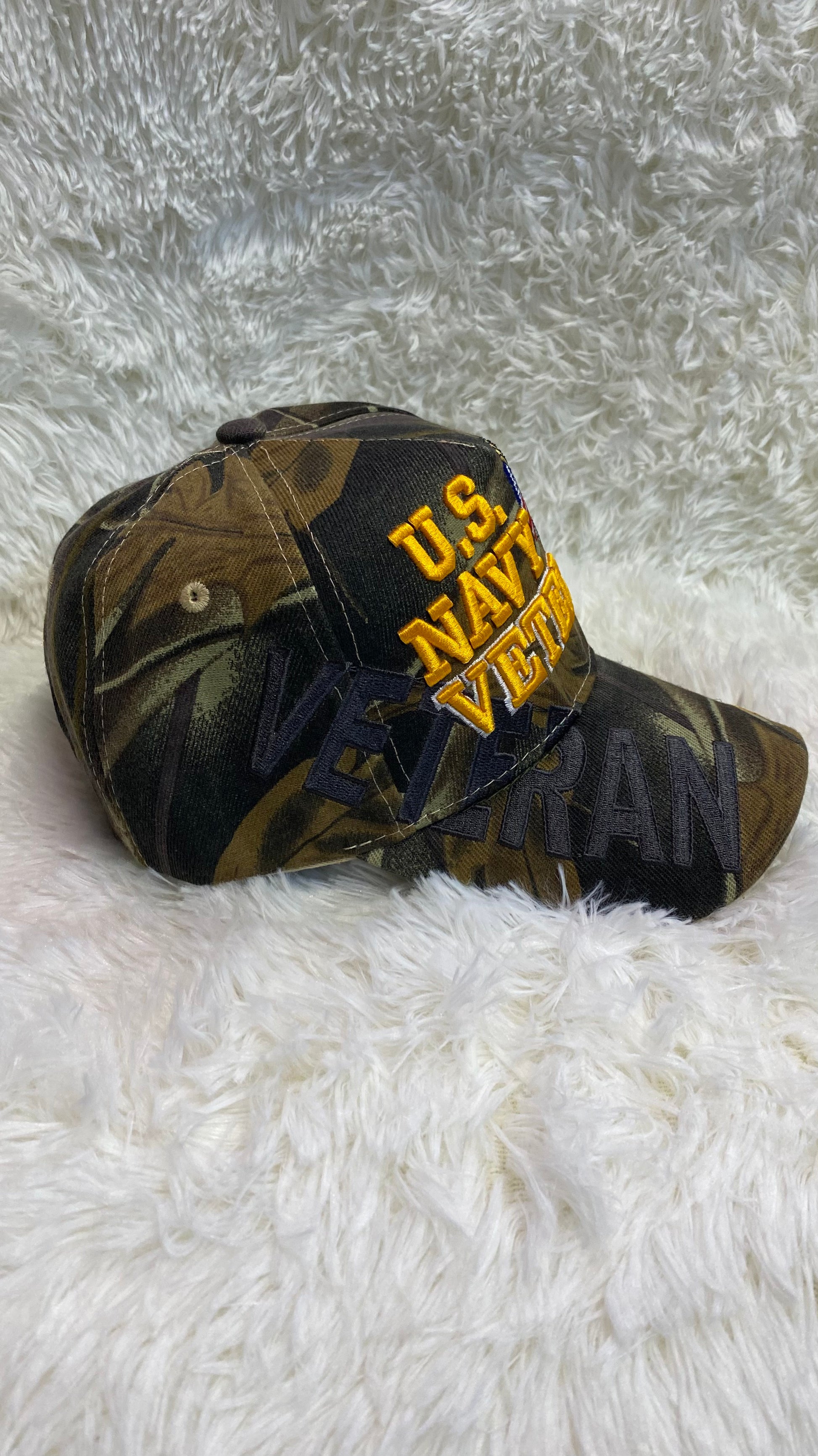 U.S. Navy Veteran Camo Hat - Crazy Kat Design Co