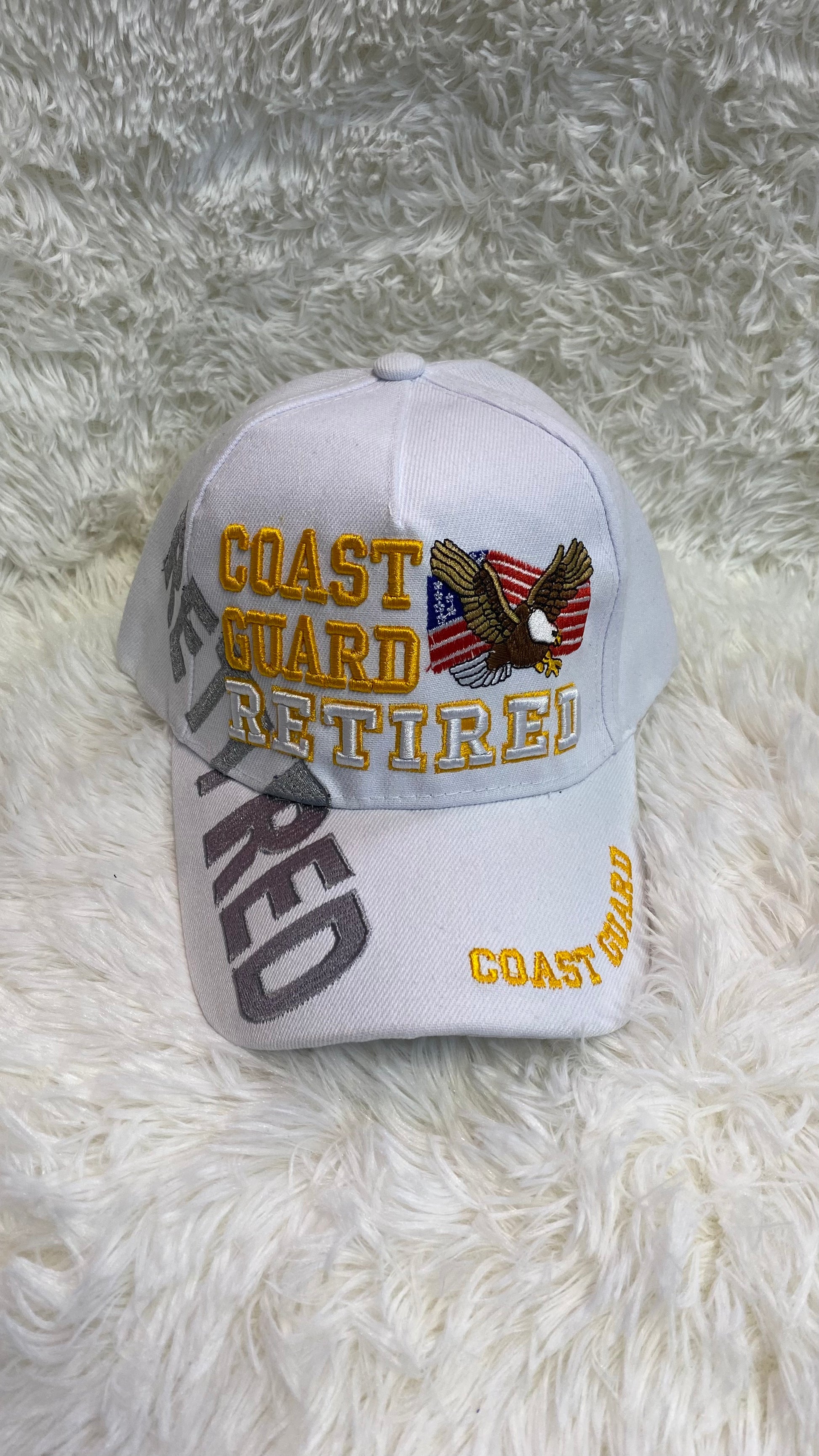 Coast Guard Retired White Hat - Crazy Kat Design Co