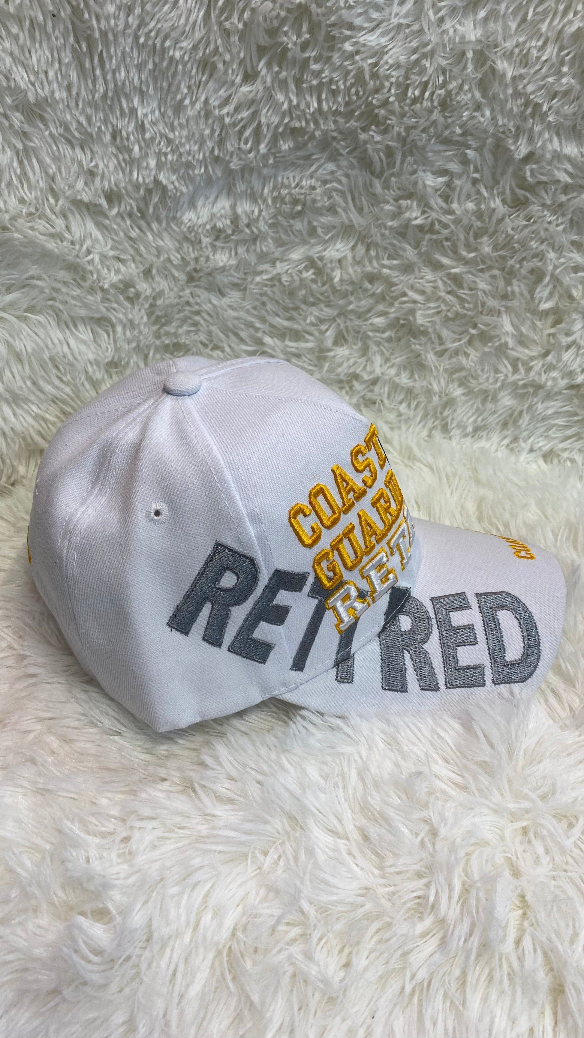 Coast Guard Retired White Hat - Crazy Kat Design Co