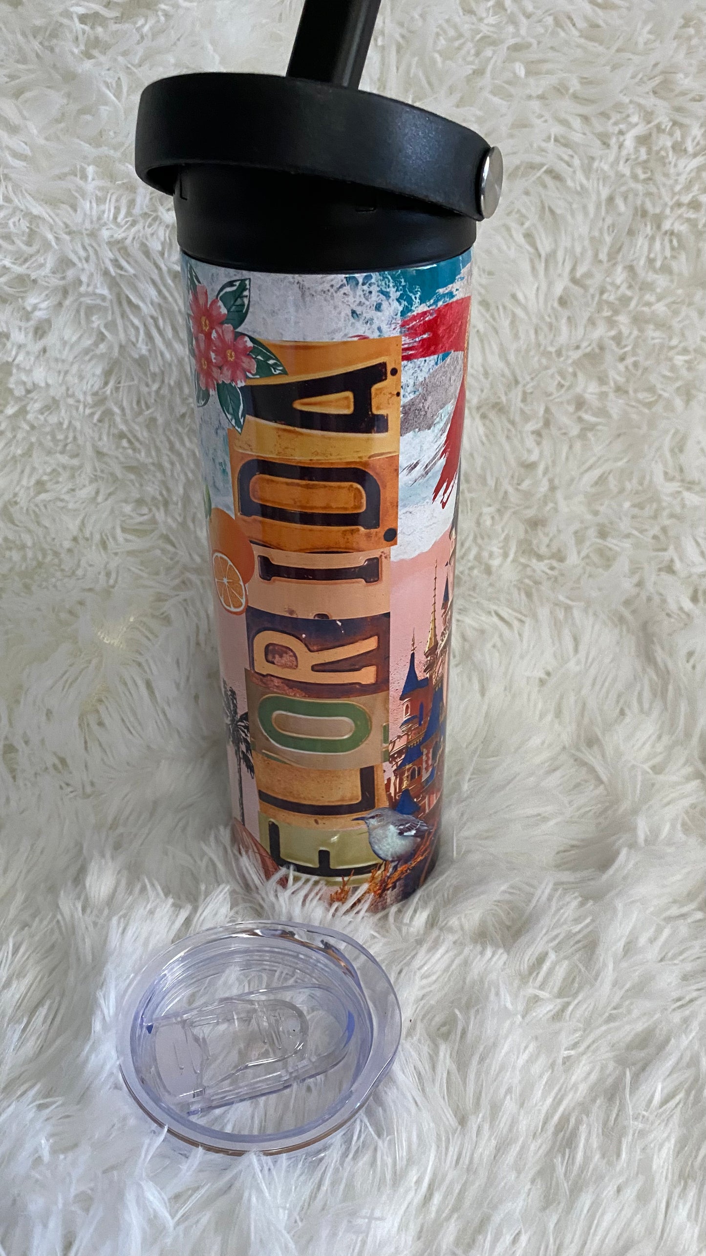 CUSTOMIZABLE REPRESENT THE STATE OF FLORIDA HOT AND COLD TUMBLER