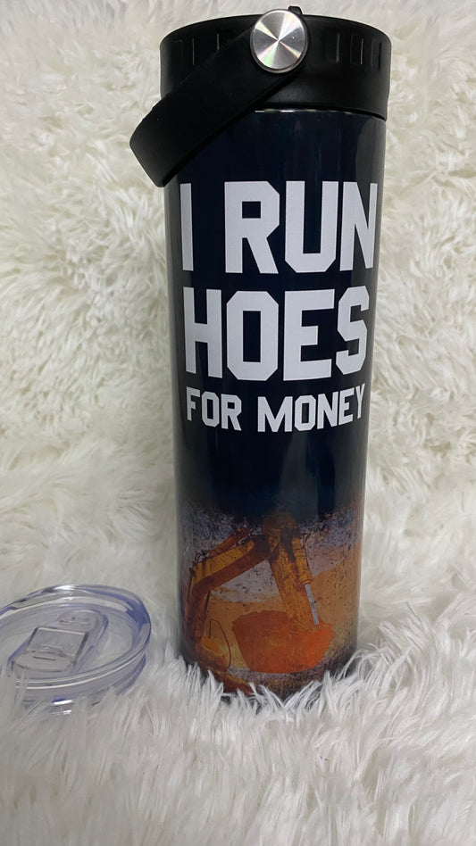 CUSTOMIZABLE I RUN HOES FOR MONEY HOT AND COLD TUMBLER - Crazy Kat Design Co