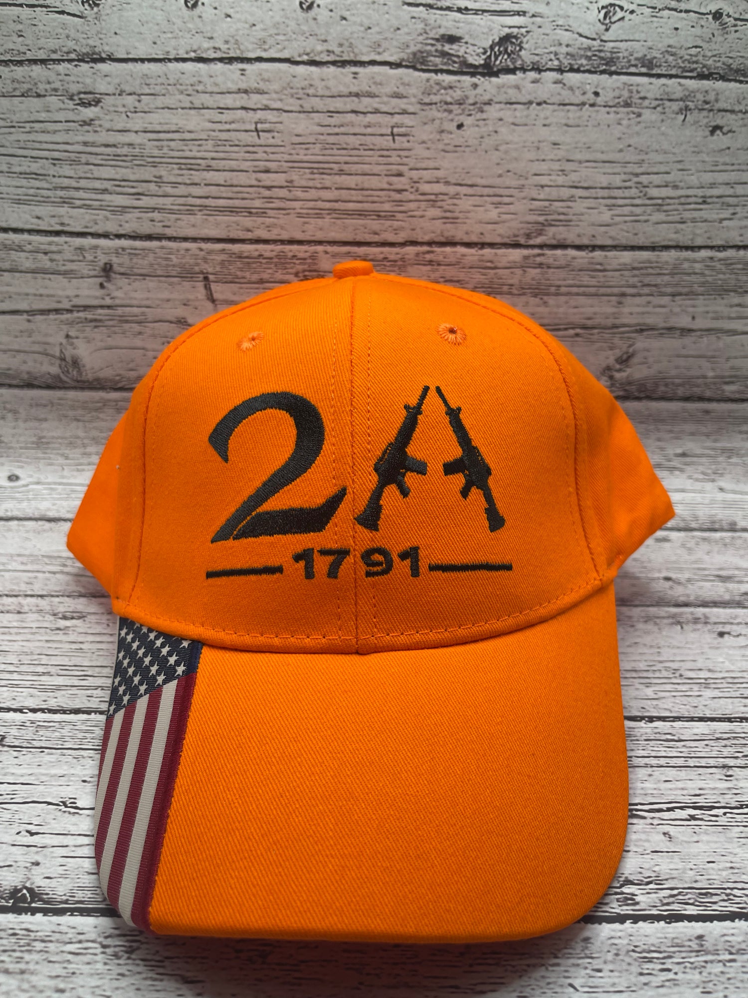 Standard or can be customized Protect The 2nd Amendment 1791 AR15 Guns Right Freedom Embroidered One Size Fits All Structured Hats - Crazy Kat Design Co