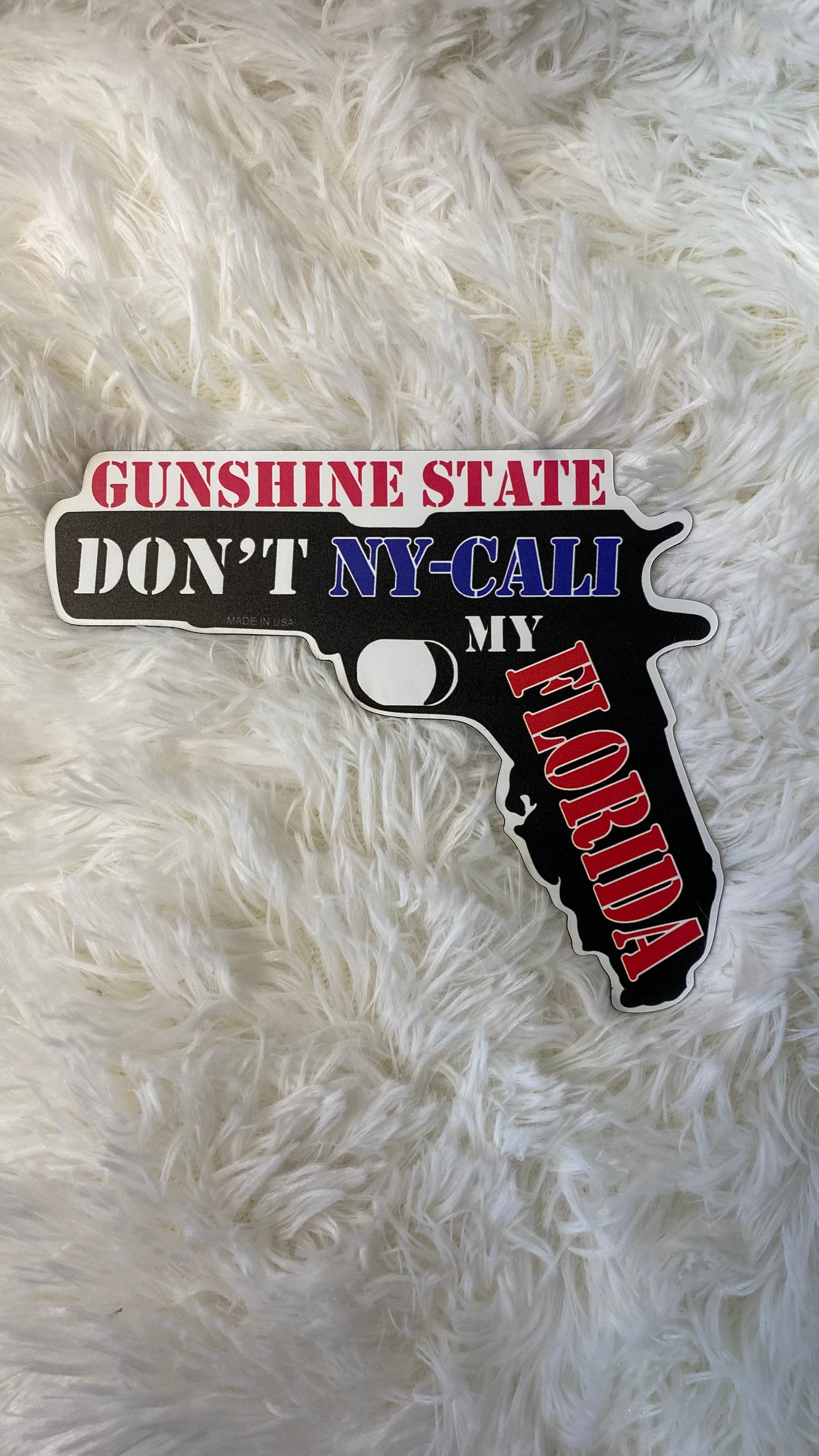 FLORIDA GUNSHINE STATE DYE CUT BUMPER/ CAR MAGNET - Crazy Kat Design Co