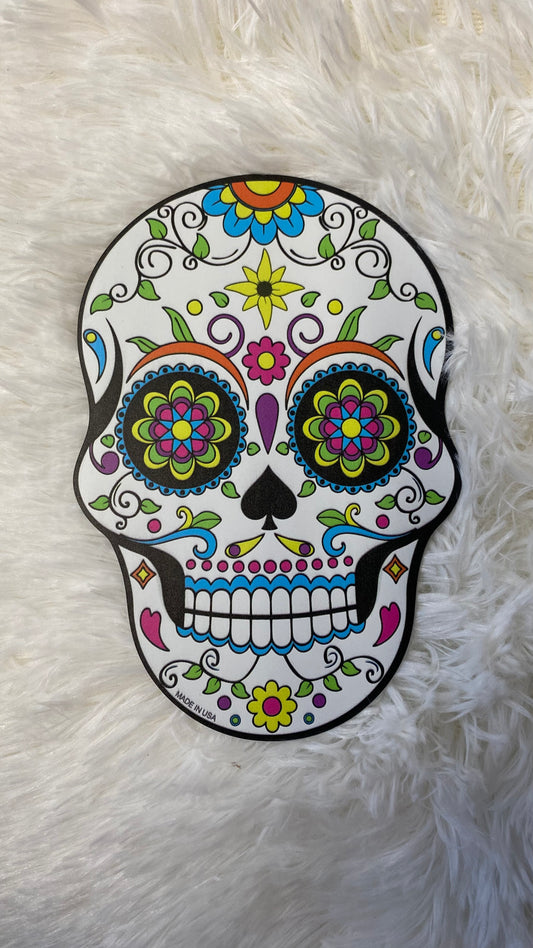 SUGAR SKULL DYE CUT BUMPER/ CAR MAGNET - Crazy Kat Design Co