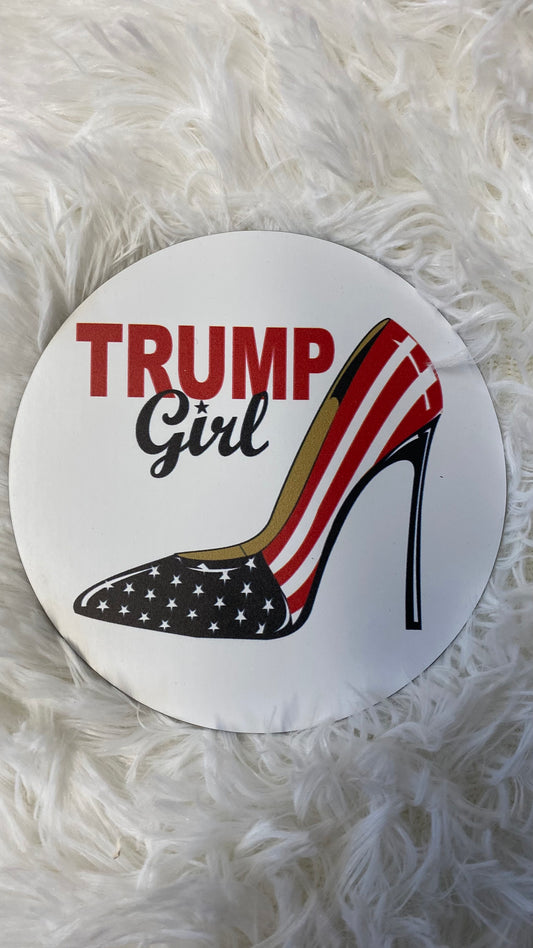 TRUMP GIRL DYE CUT BUMPER/ CAR MAGNET - Crazy Kat Design Co