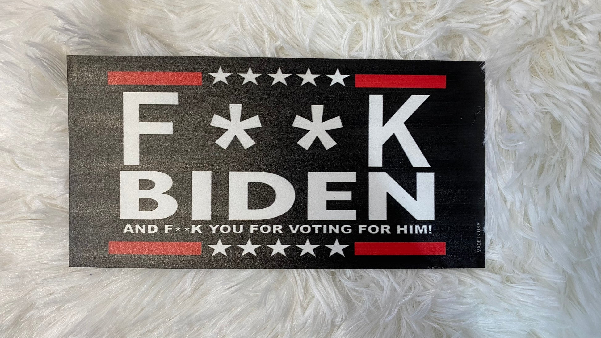 F**K BIDEN DYE CUT BUMPER/ CAR MAGNET - Crazy Kat Design Co