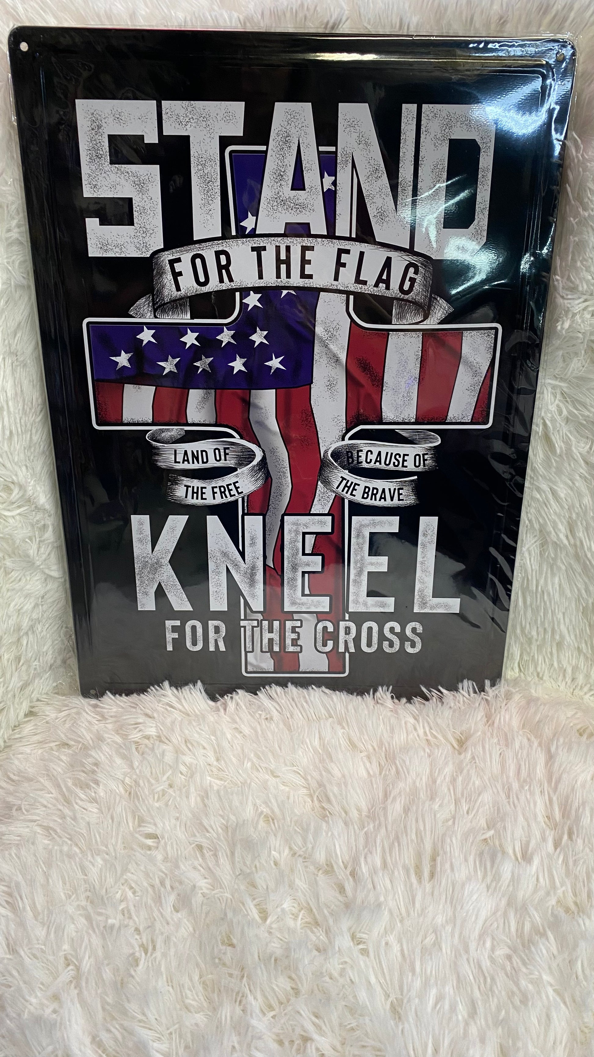 STAND FOR THE FLAG KNEEL FOR THE CROSS - Crazy Kat Design Co