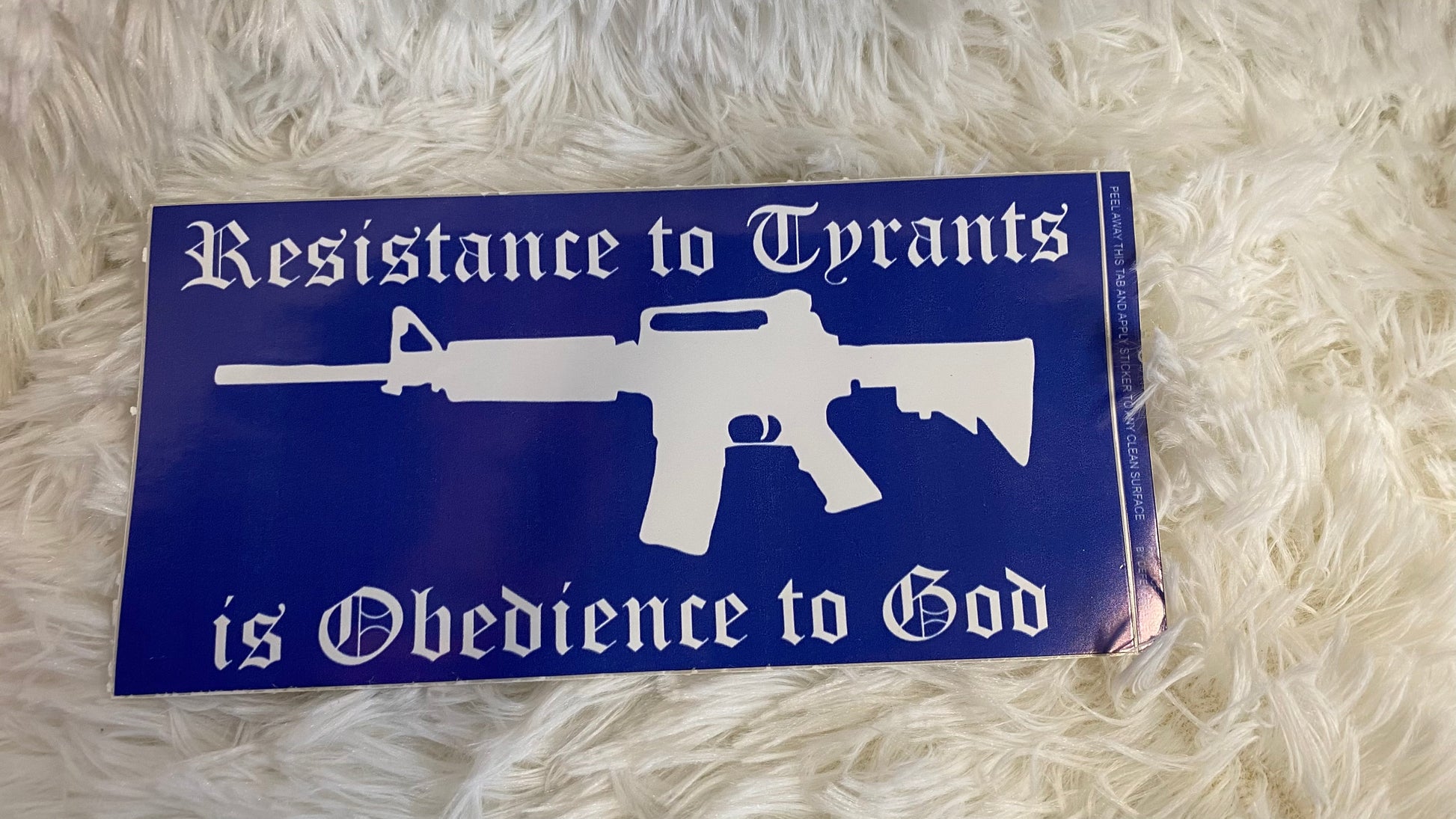 RESISTANCE TO TYRANTS IS OBEDIENCE TO GOD DYE CUT BUMPER/ WINDOW STICKER - Crazy Kat Design Co