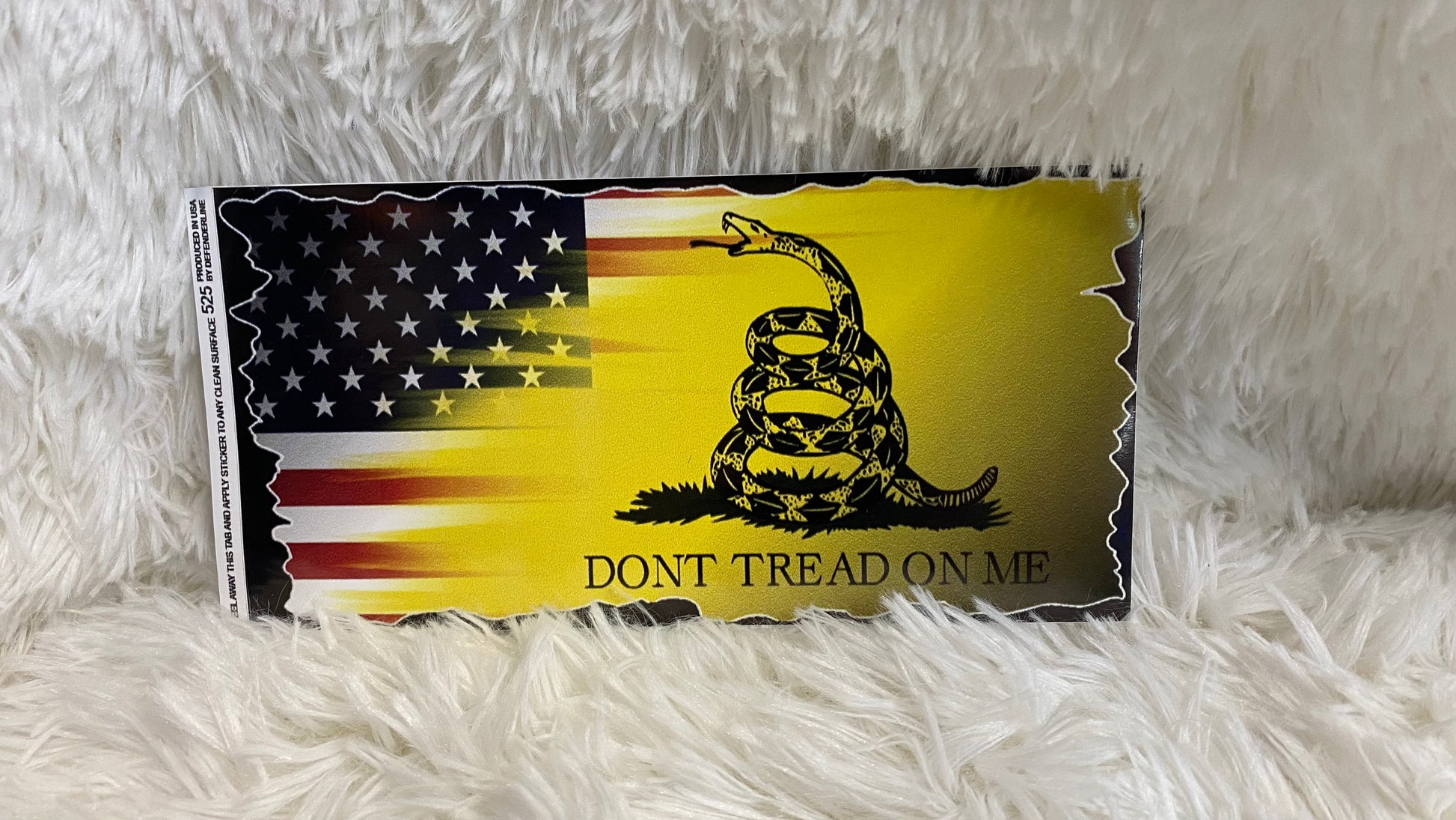 AMERICAN FLAG AND DON'T TREAD ON ME DYE CUT BUMPER/ WINDOW STICKER - Crazy Kat Design Co