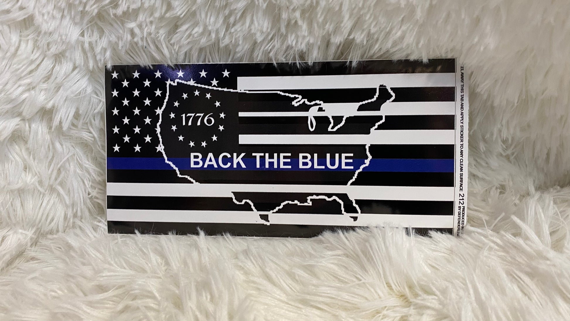 BACK THE BLUE FLAG DYE CUT BUMPER/ WINDOW STICKER - Crazy Kat Design Co