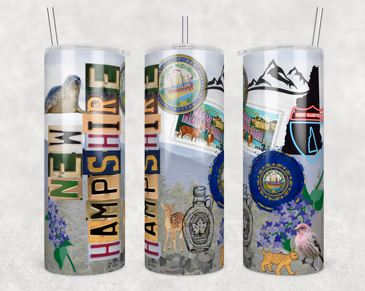 CUSTOMIZABLE REPRESENT STATE OF NEW HAMPSHIRE HOT AND COLD TUMBLER