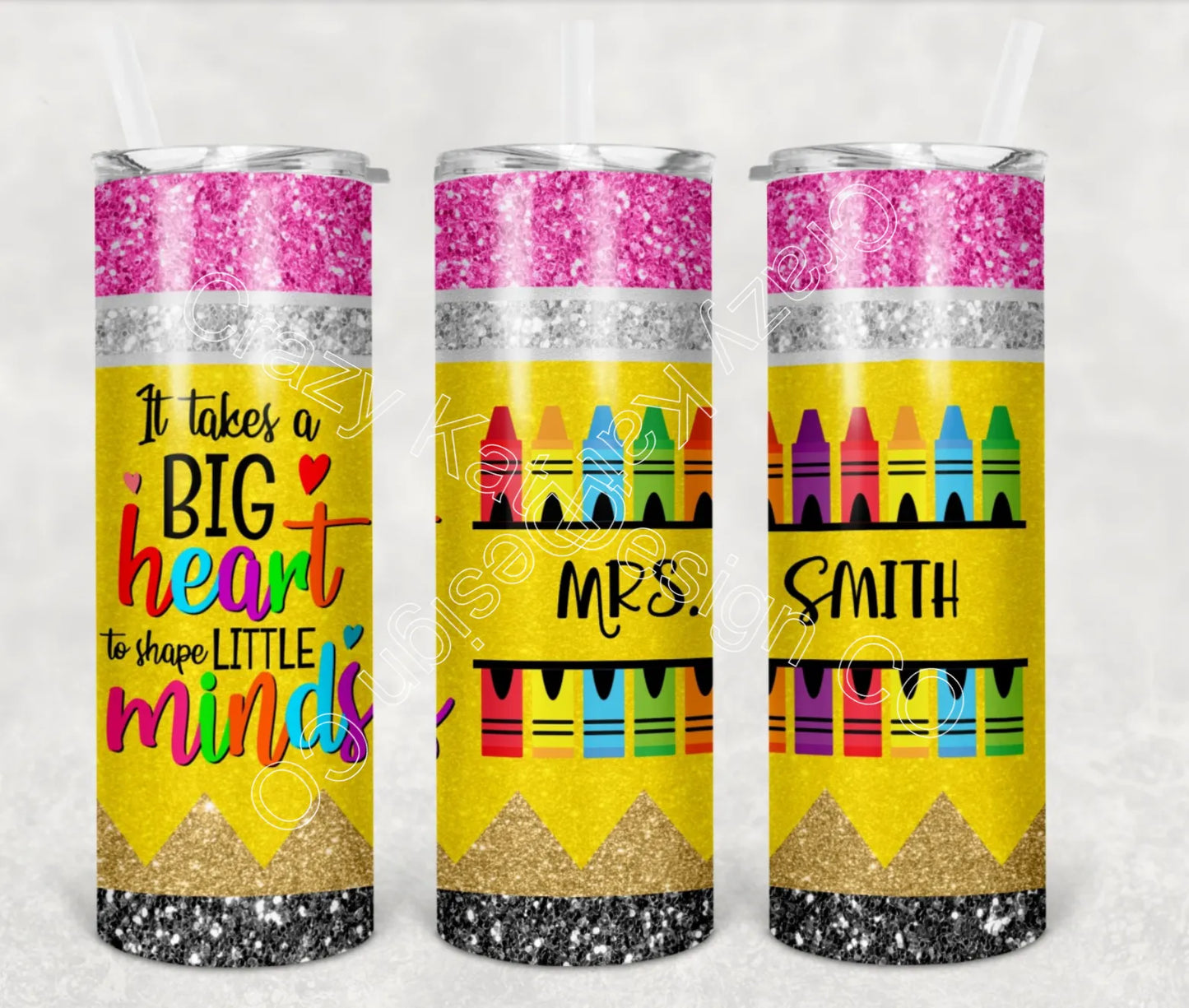 CUSTOMIZABLE TEACHER HOT OR COLD TUMBLERS - Crazy Kat Design Co