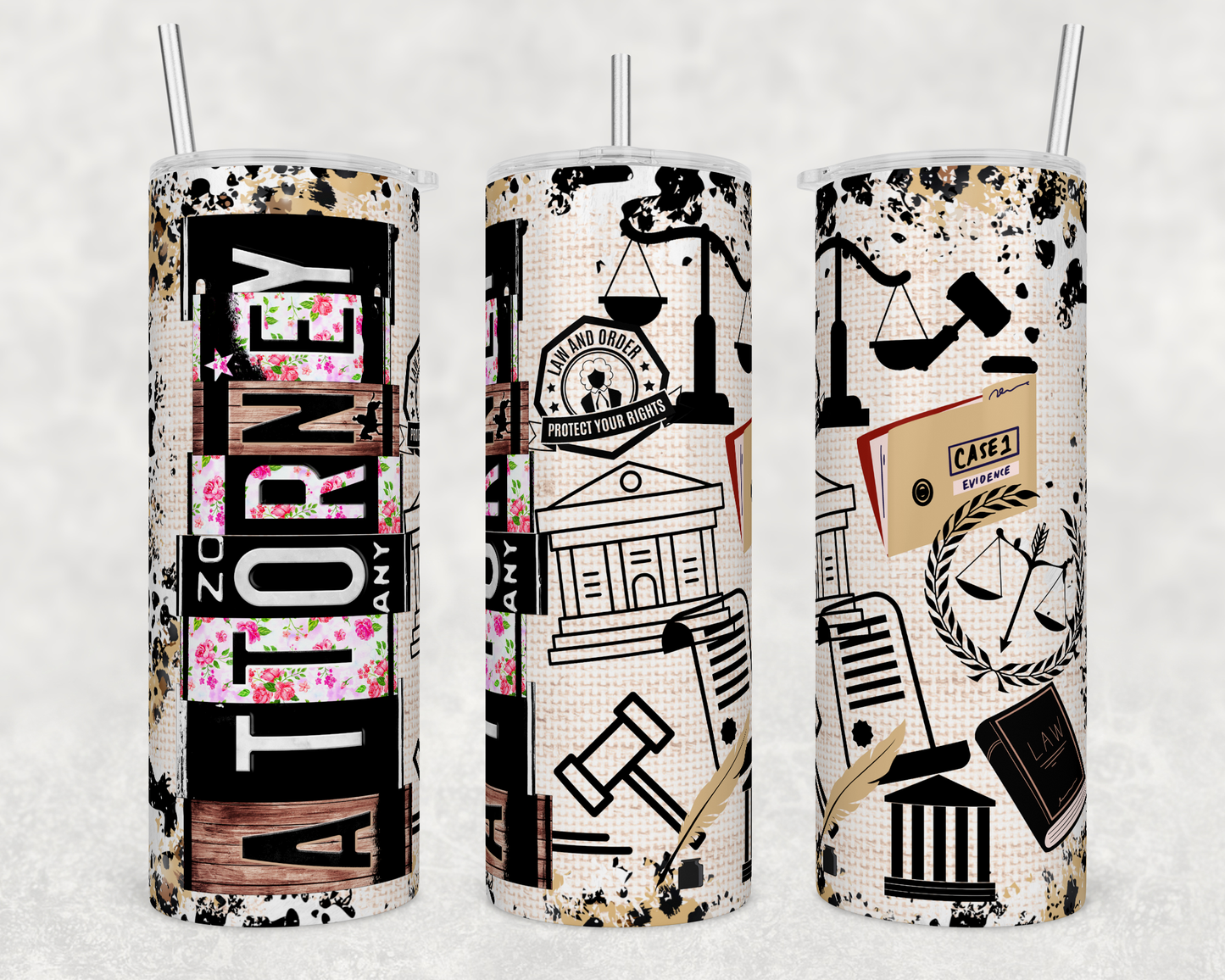 CUSTOMIZABLE ATTORNEY LIFE HOT AND COLD TUMBLER