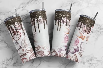 CUSTOMIZABLE CHOCOLATE HOT AND COLD TUMBLER - Crazy Kat Design Co