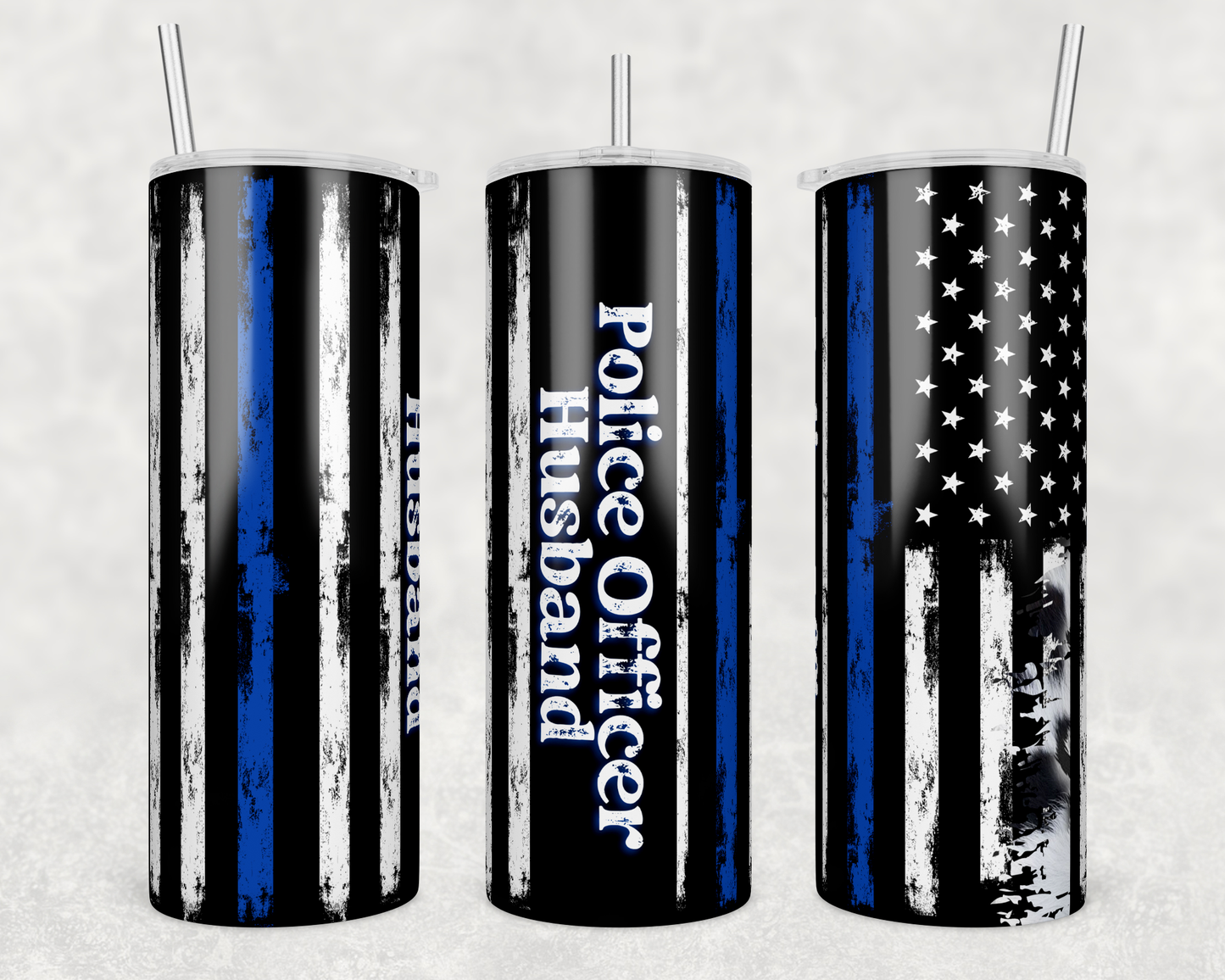 CUSTOMIZABLE POLICE OFFICER HUSBAND HOT AND COLD TUMBLER