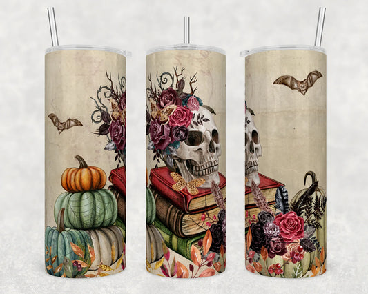 CUSTOMIZABLE HALLOWEEN SKULL HOT AND COLD TUMBLERS - Crazy Kat Design Co