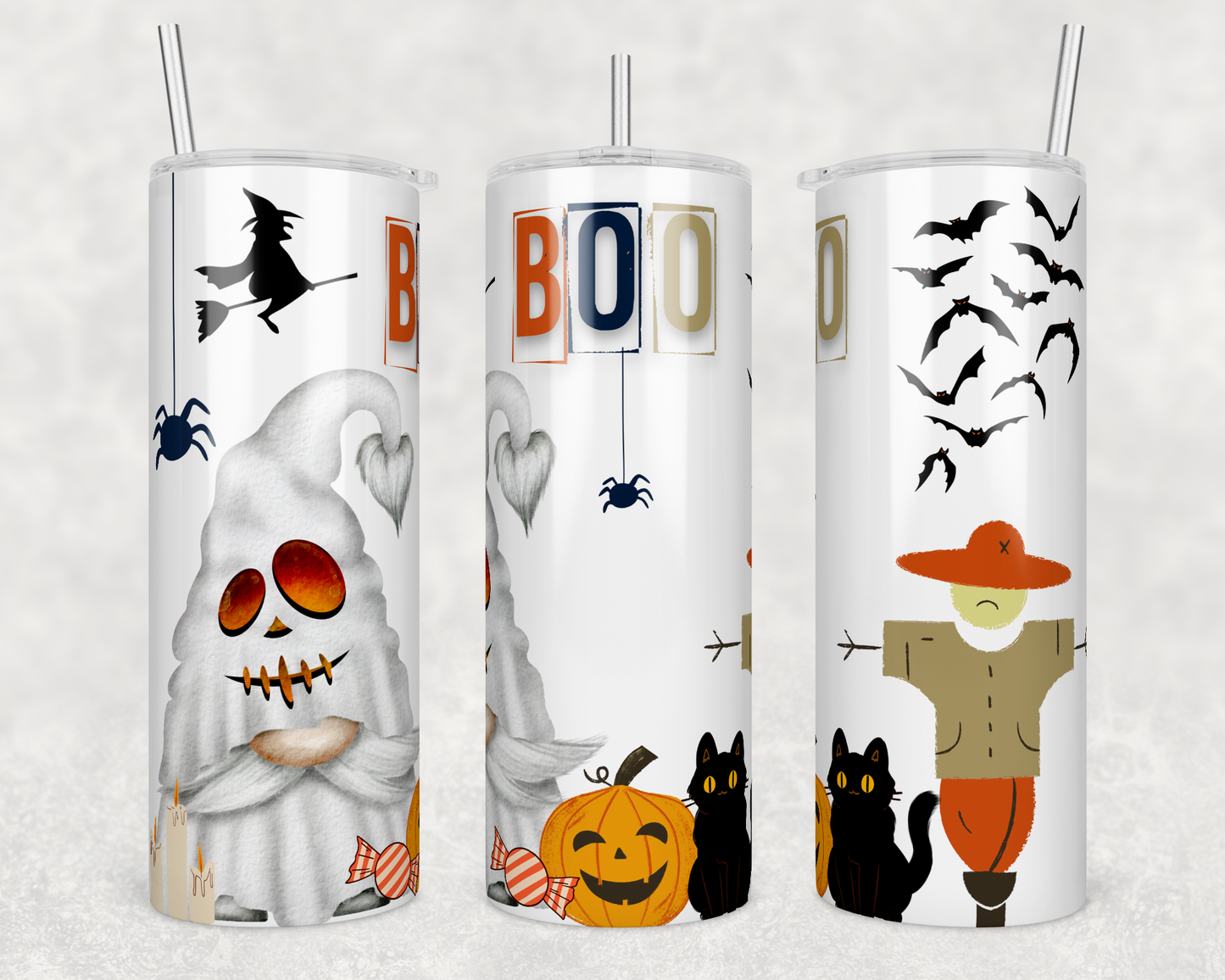 CUSTOMIZABLE BOO HALLOWEEN HOT AND COLD TUMBLERS
