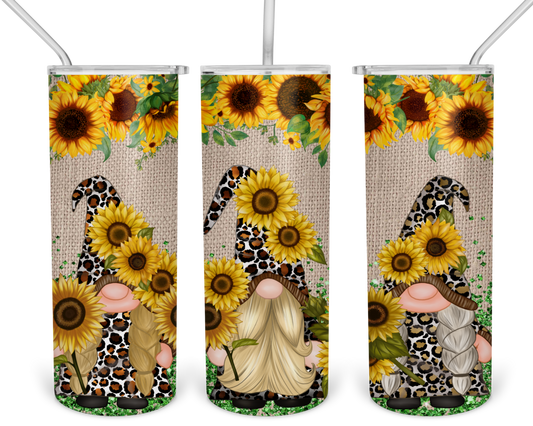 CUSTOMIZABLE GNOMES SUNFLOWER LEOPARD HOT AND COLD TUMBLERS