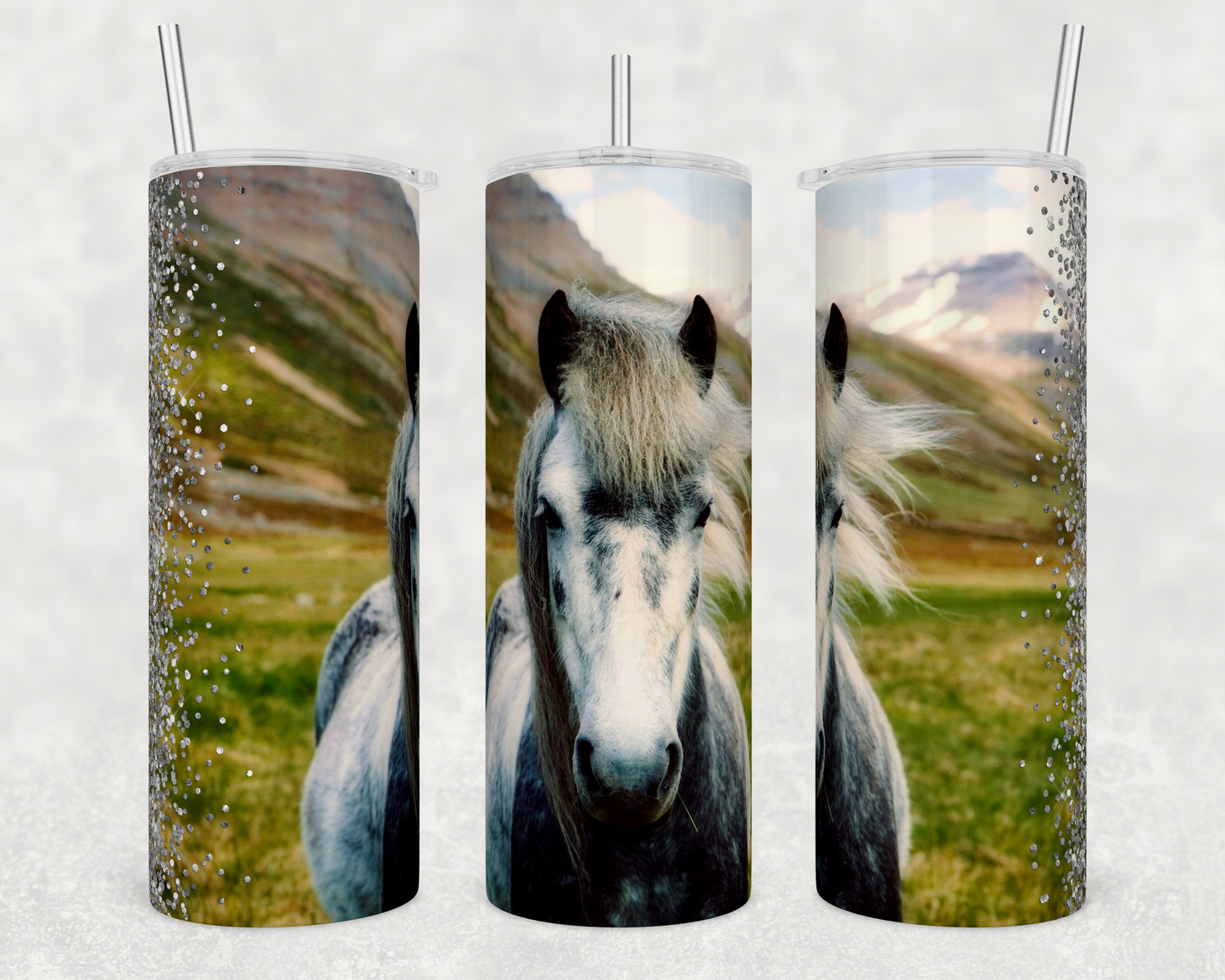 CUSTOMIZABLE HORSE HOT AND COLD TUMBLER