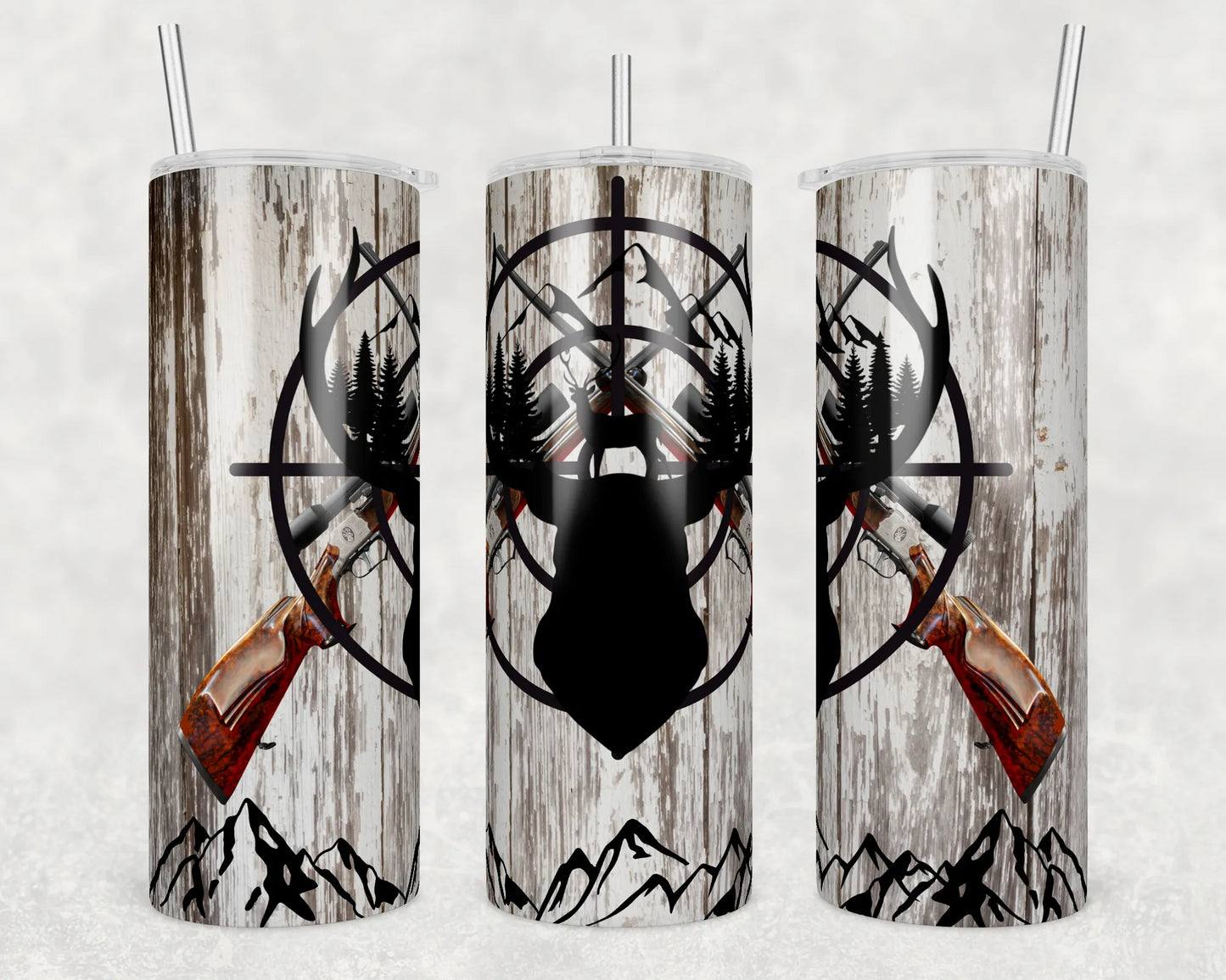 CUSTOMIZABLE HUNTING LIFE CAMO HOT AND COLD TUMBLER - Crazy Kat Design Co