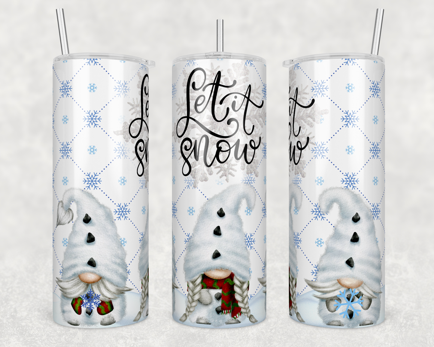 CUSTOMIZABLE LET IT SNOW GNOMES HOT AND COLD TUMBLERS