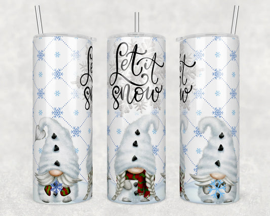 CUSTOMIZABLE LET IT SNOW GNOMES HOT AND COLD TUMBLERS - Crazy Kat Design Co