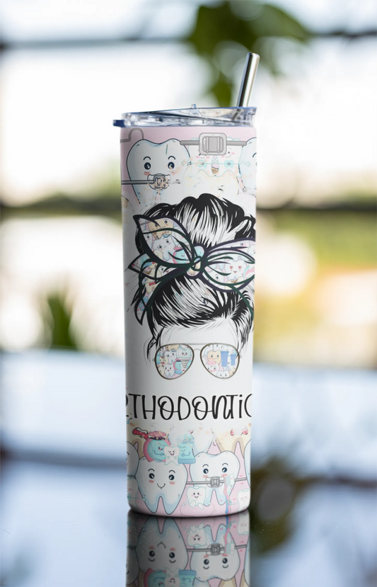 Customizable TUMBLER #ORTHODONTIST INSPIRED - Crazy Kat Design Co