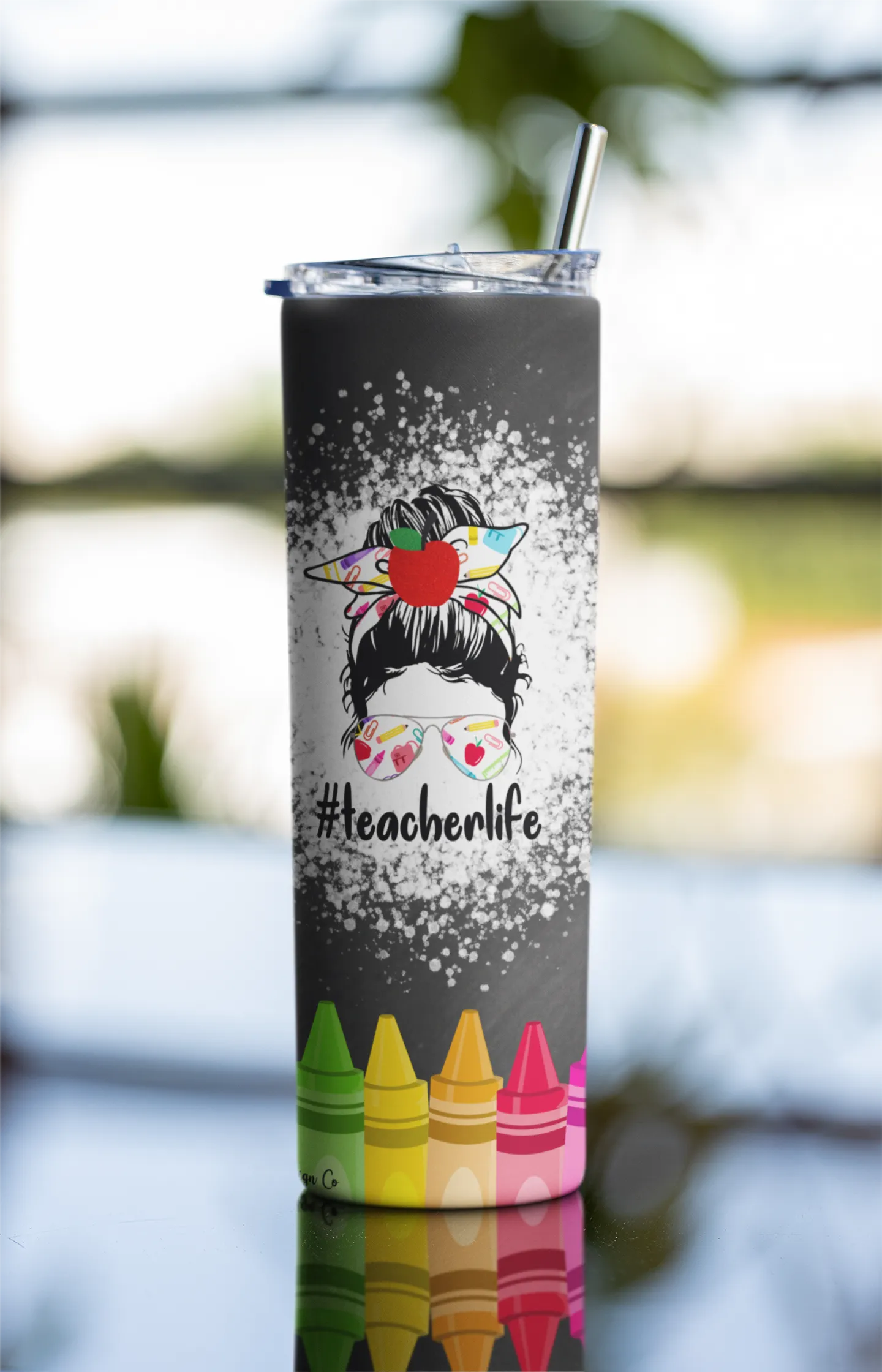 Customizable TUMBLER #TEACHERLIFE INSPIRED - Crazy Kat Design Co