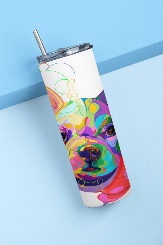 CUSTOMIZABLE FRENCHIE DOG HOT AND COLD TUMBLER