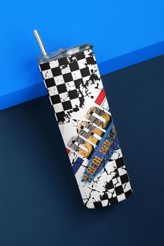 CUSTOMIZABLE DAD A REAL RACING HOT AND COLD TUMBLER - Crazy Kat Design Co