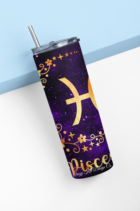 CUSTOMIZABLE HOT AND COLD TUMBLER PISCES ZODIAC INSPIRED