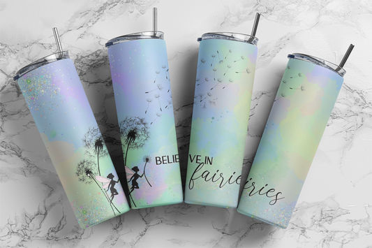 CUSTOMIZABLE BELIEVE IN FAIRIES HOT AND COLD TUMBLERS