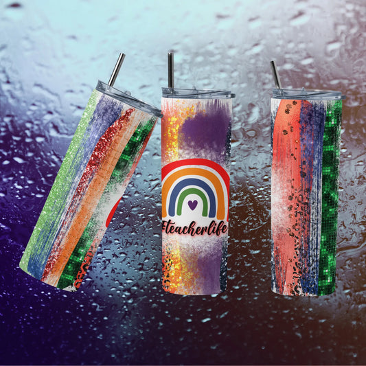 CUSTOMIZABLE TEACHER LIFE HOT OR COLD TUMBLERS - Crazy Kat Design Co